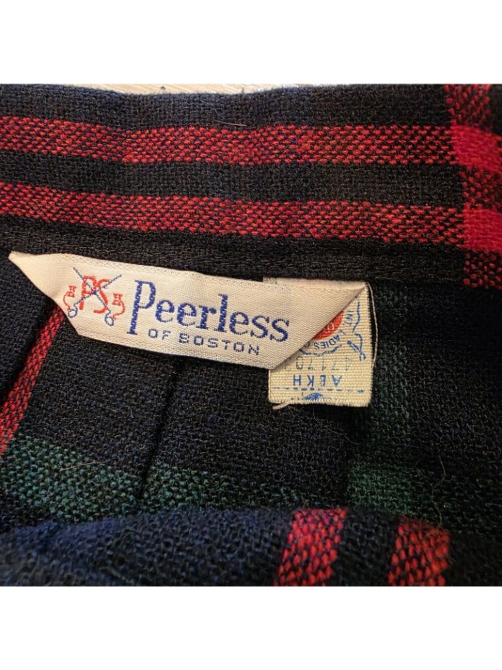 Vtg 60's Peerless Boston Plaid Skirt Preppy School Pleated Union Made READ Sz00 - Picture 10 of 10